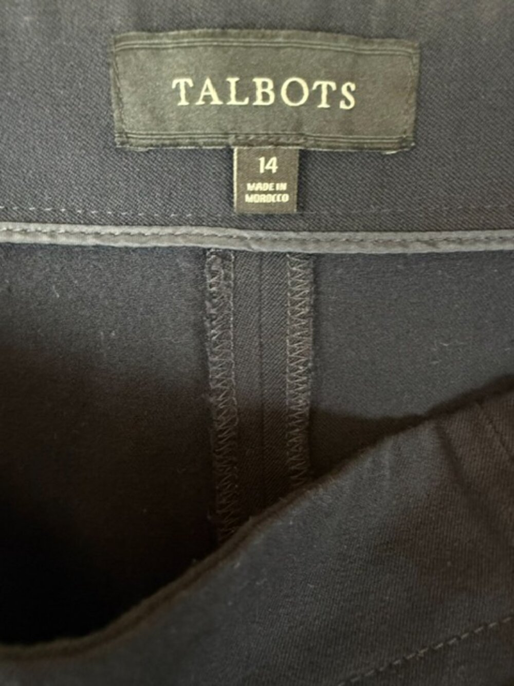 Talbots Pants Womens 14 Curvy Blue Rayon Blend 29.5" Inseam Side Zip Career - Picture 10 of 13